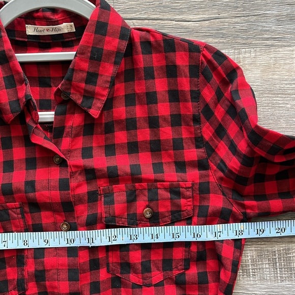 Christmas Red Plaid Long Sleeve Girls Shirt Dress Youth Size Small - Picture 10 of 12